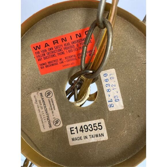 Vintage Holophane Dome 14” Pendant Light Fixture - Picture 4 of 5